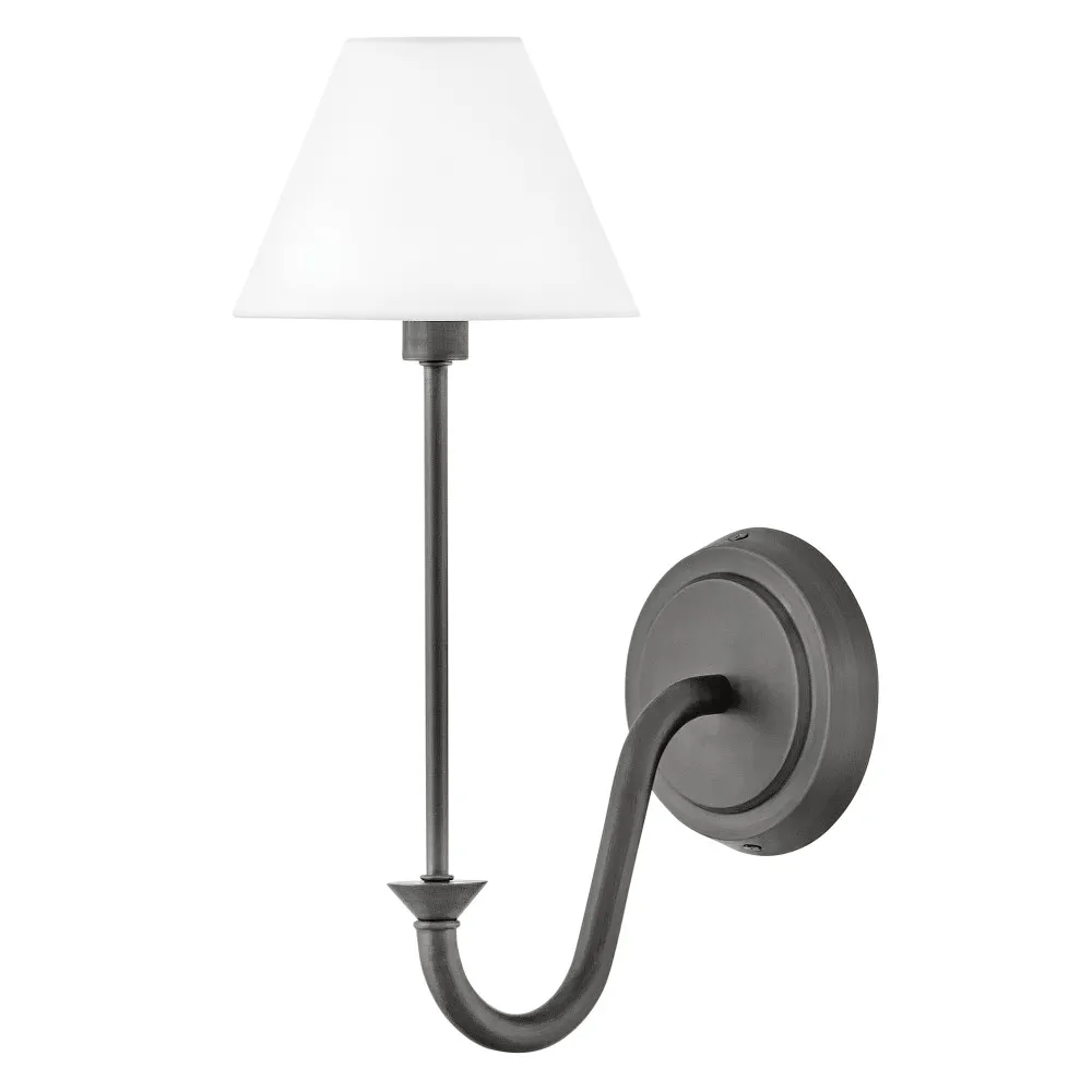 Interior Wall Light / Sconce Greta 1-Light Sconce - Blackened Brass