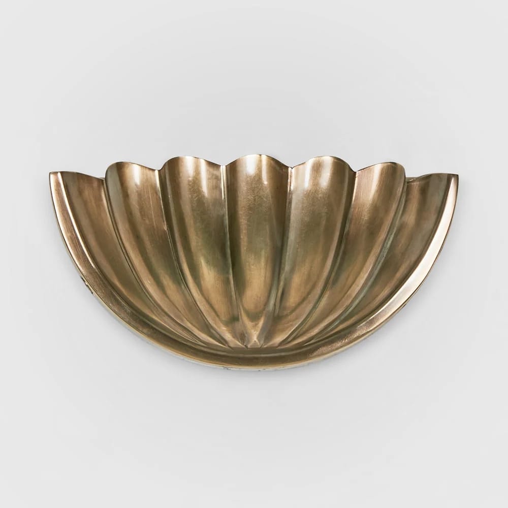 Interior Wall Light / Sconce Half Moon Shell Shade Wall Light