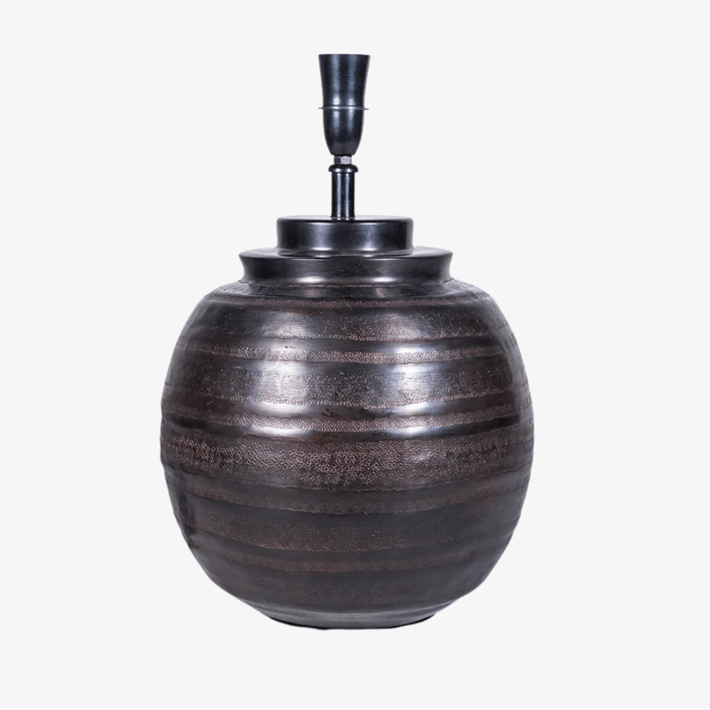 Table Lamps Hammered Small Round Lampbase - Base Only