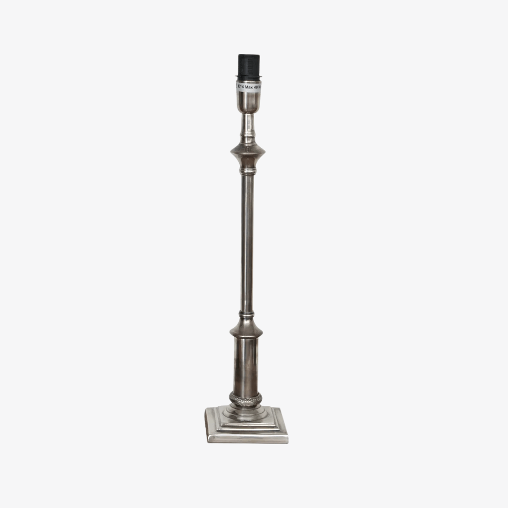 Table Lamps Hendrick Lampbase Antique Silver - Base Only