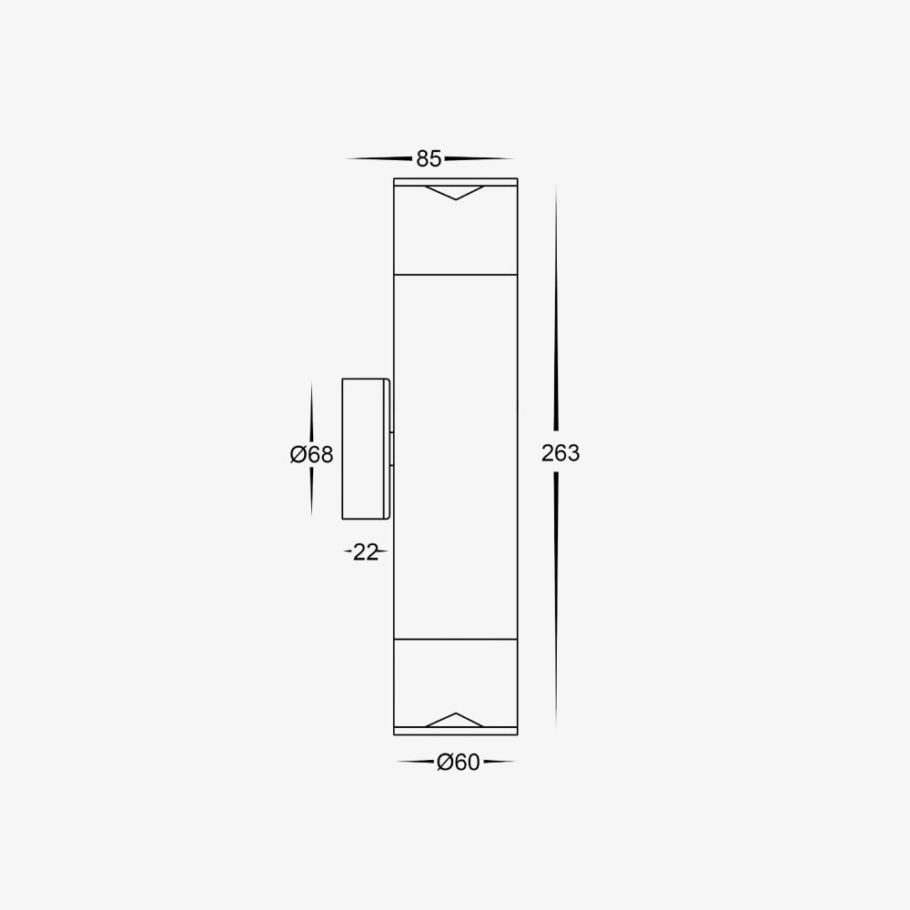 Exterior Wall Light Highlite Up / Down Wall Light