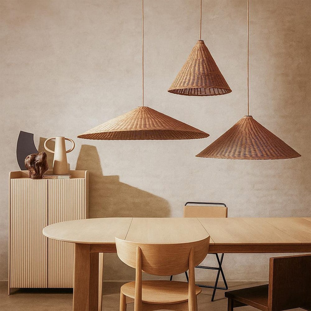 Interior Pendant Hikari Rattan Pendant Light