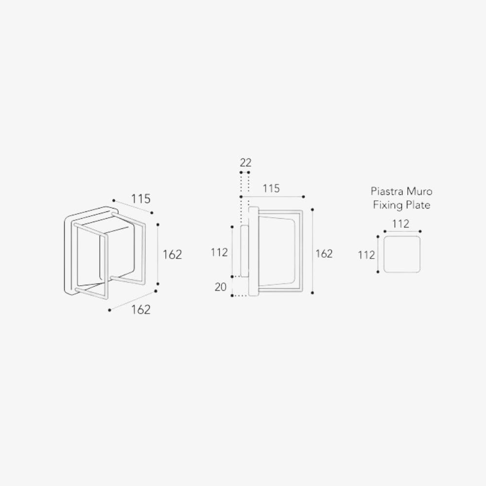 Exterior Wall Light Ice Cubic Square | Style 3405
