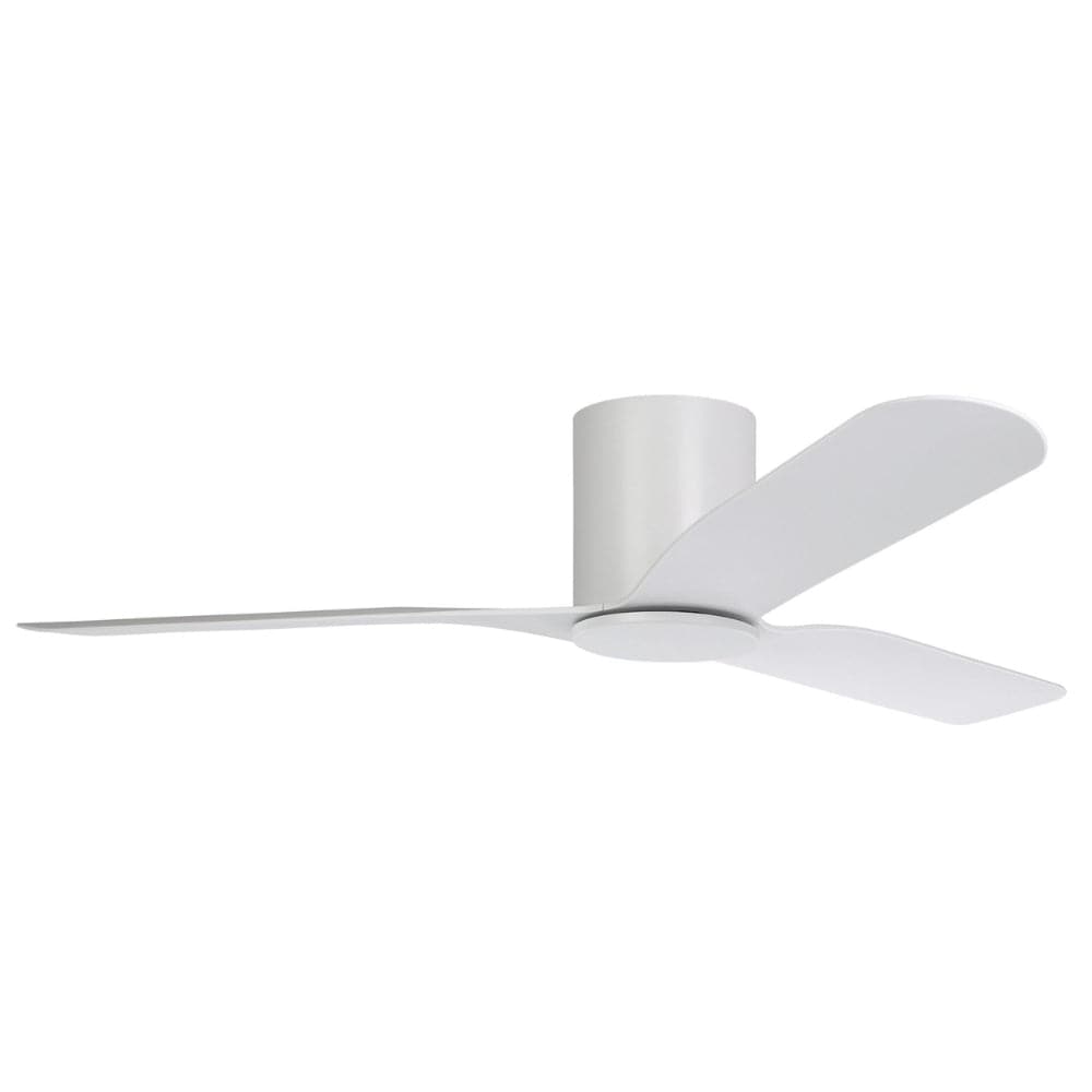 Without Light Iluka Hugger Ceiling Fan Matte White