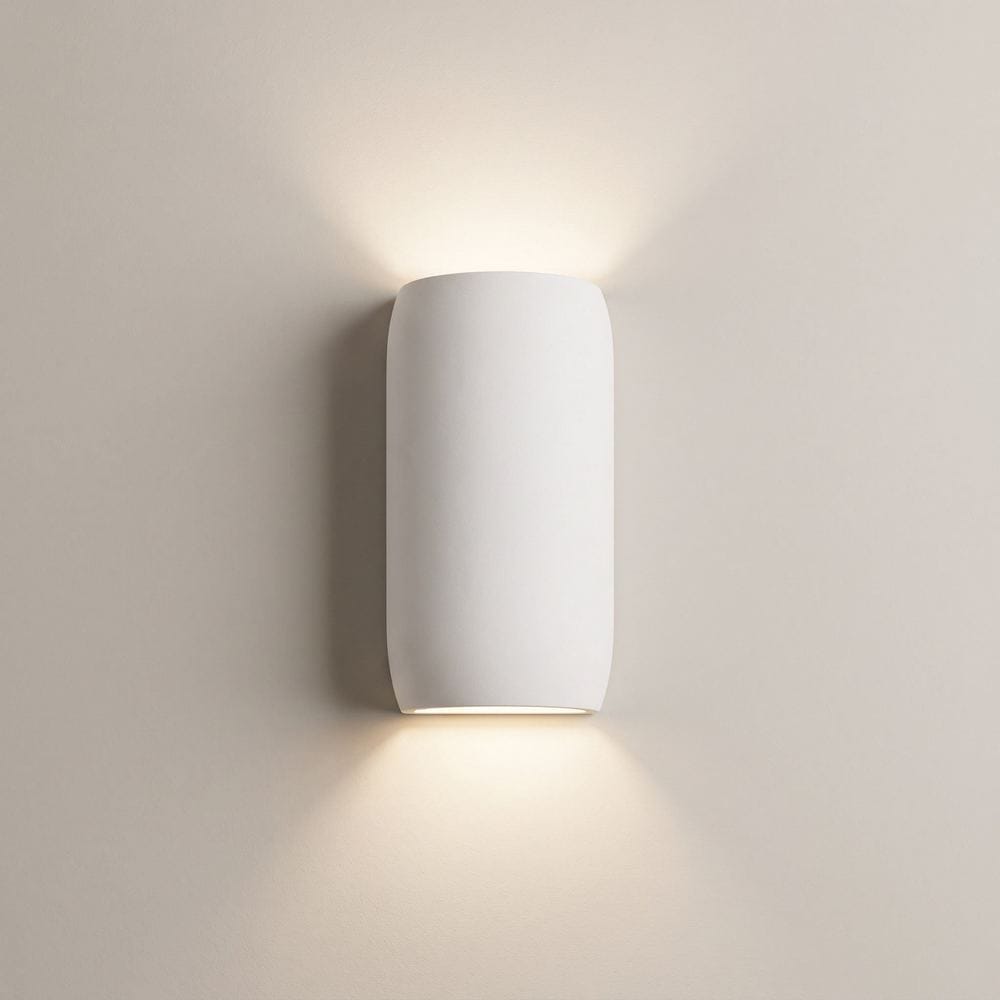 Interior Wall Light / Sconce Lago White Plaster Up/Down Wall Light