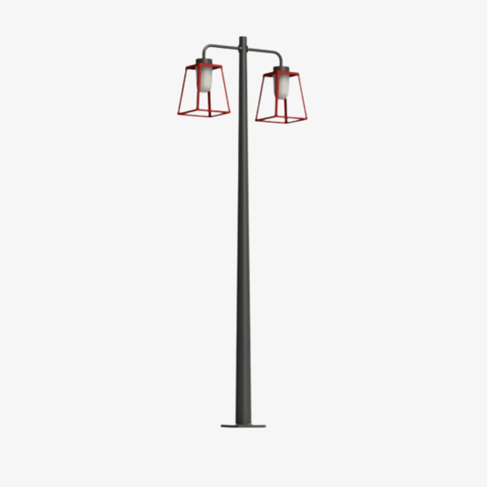 Post Lights Lampiok 2 N° 5 Pole Double Heads Post Light