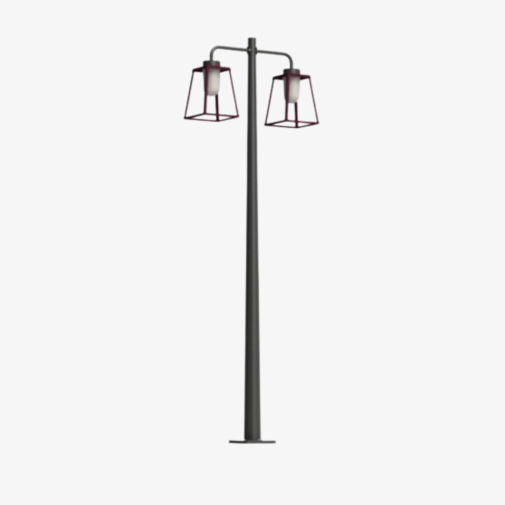 Post Lights Lampiok 2 N° 5 Pole Double Heads Post Light