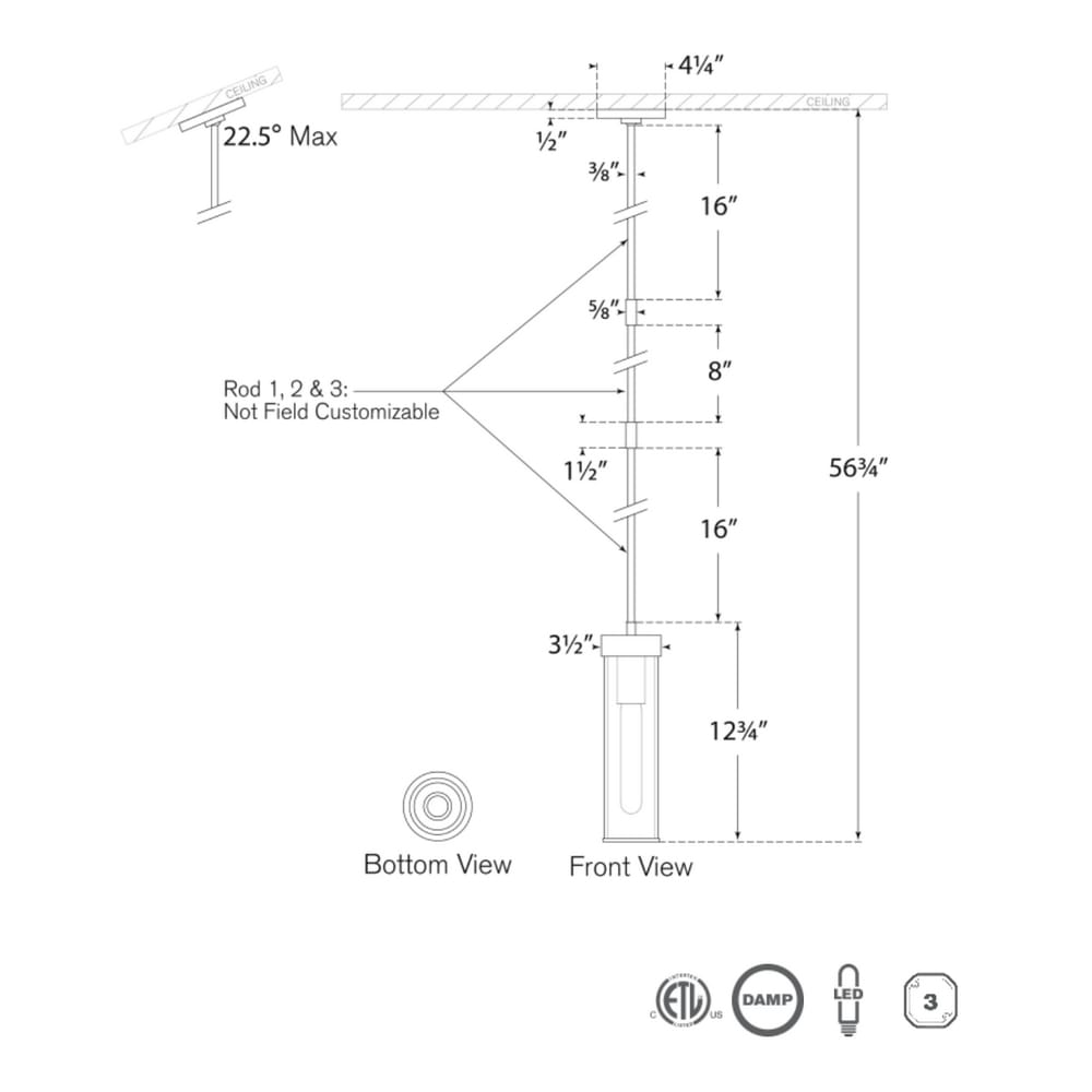 Interior Pendant Liaison Short Pendant