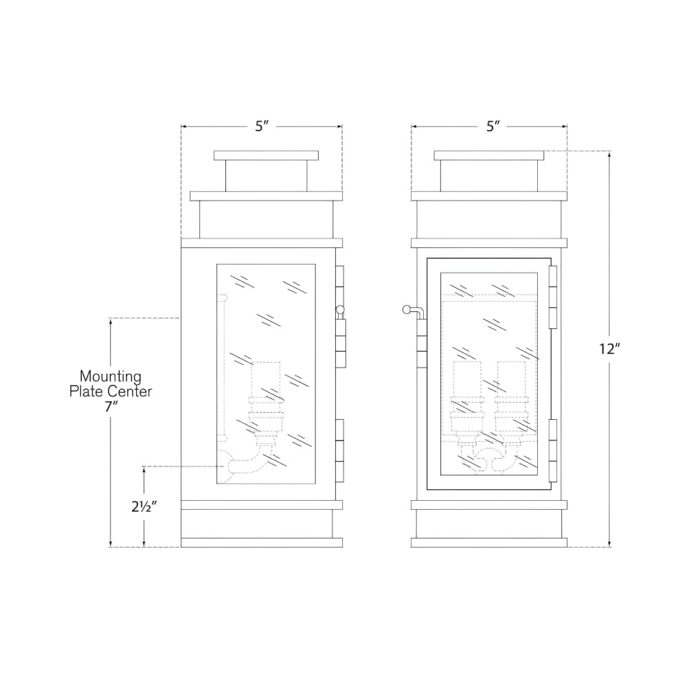 Interior Wall Light / Sconce Linear Mini Wall Lantern