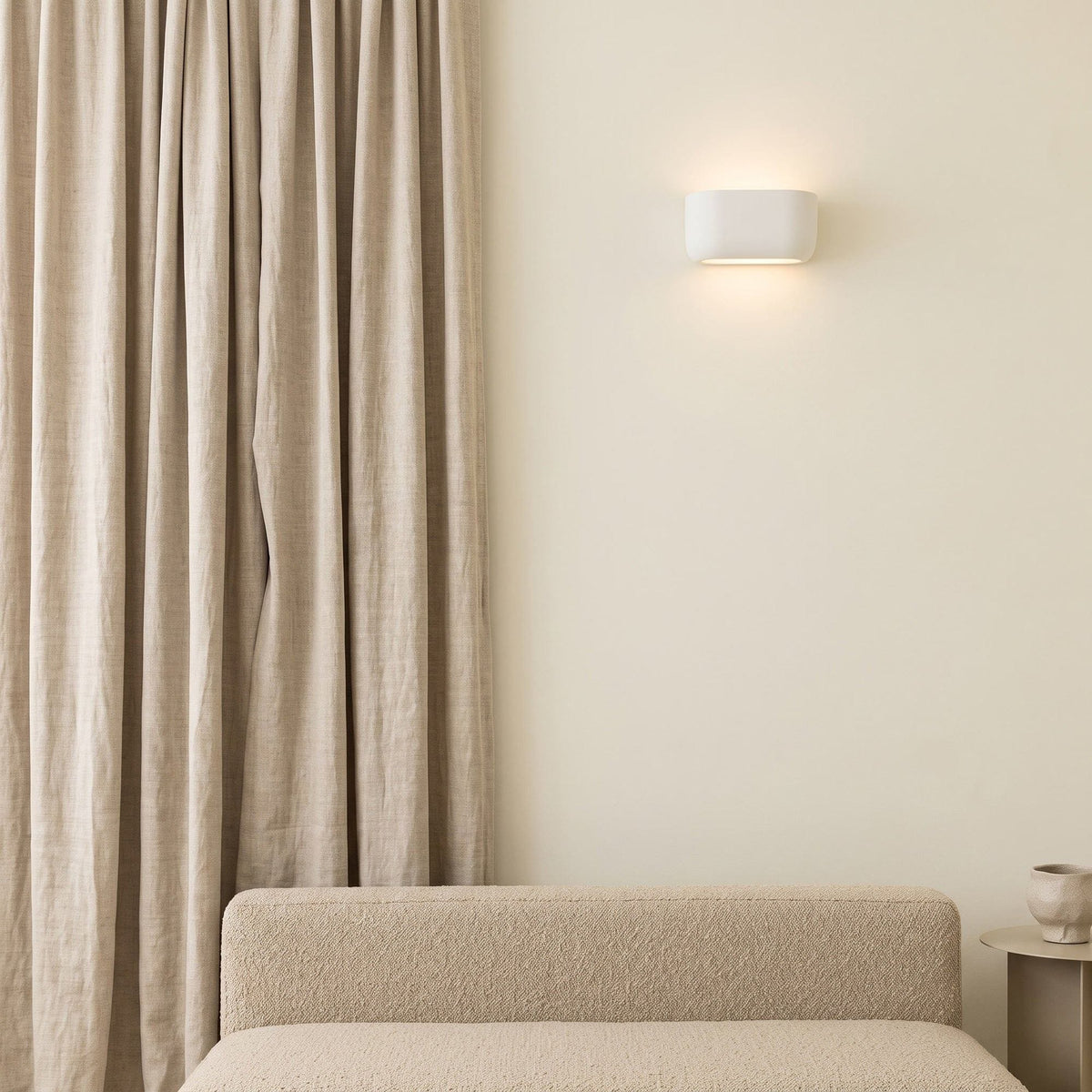 Interior Wall Light / Sconce Lino White Plaster Up/Down Wall Light