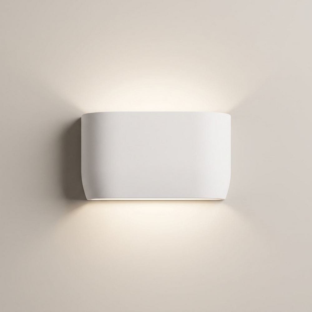 Interior Wall Light / Sconce Lino White Plaster Up/Down Wall Light
