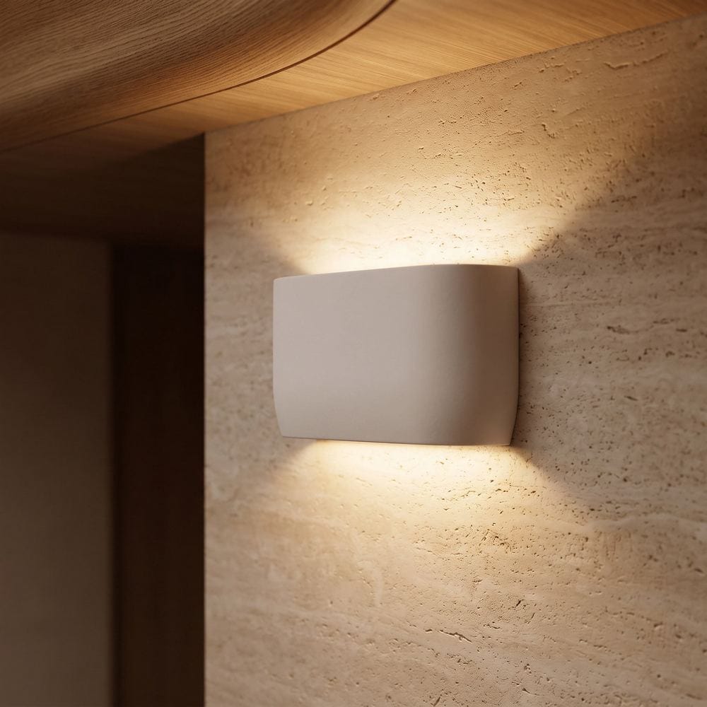 Interior Wall Light / Sconce Lino White Plaster Up/Down Wall Light