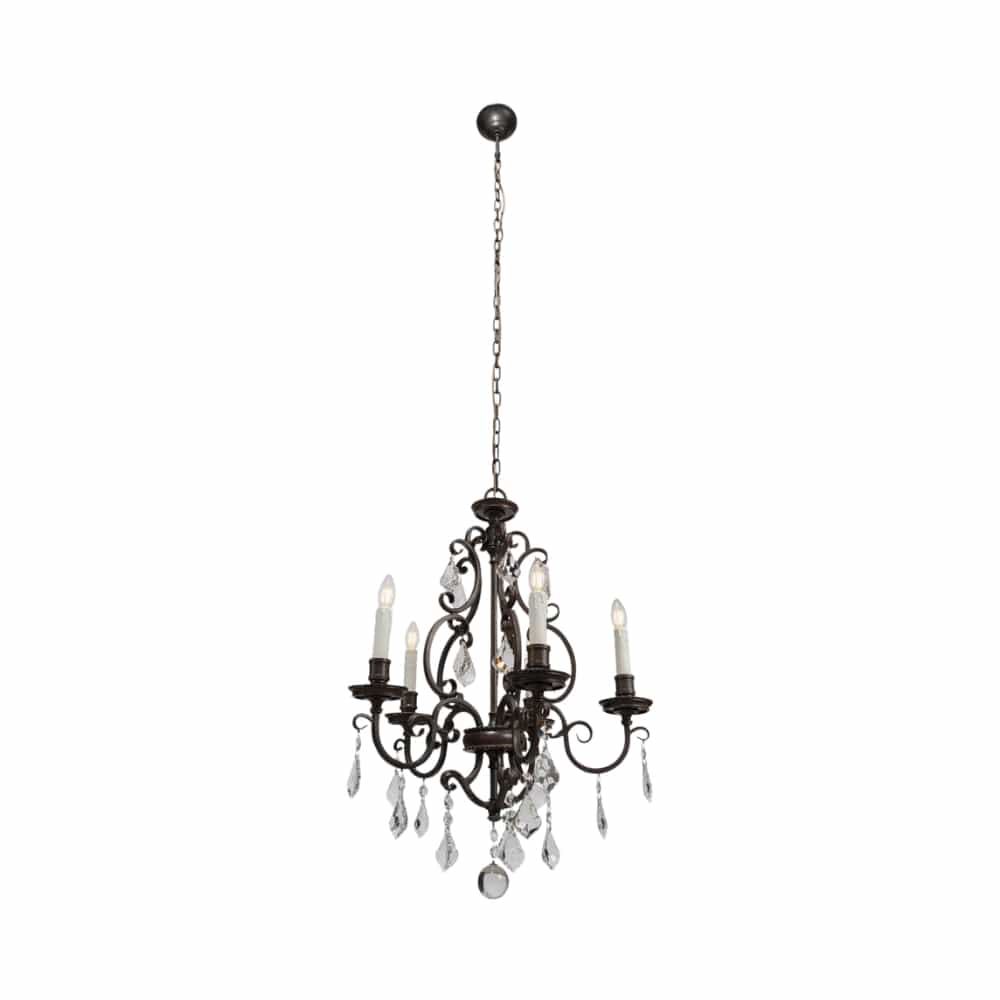 Chandelier Louis 15th Chandelier with White Candle Covers