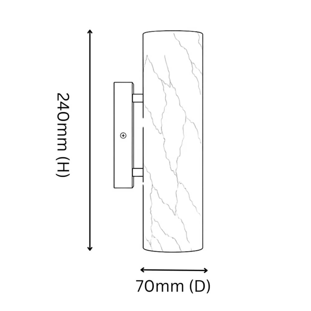Interior Wall Light / Sconce Lova Calacatta Marble Wall Sconce