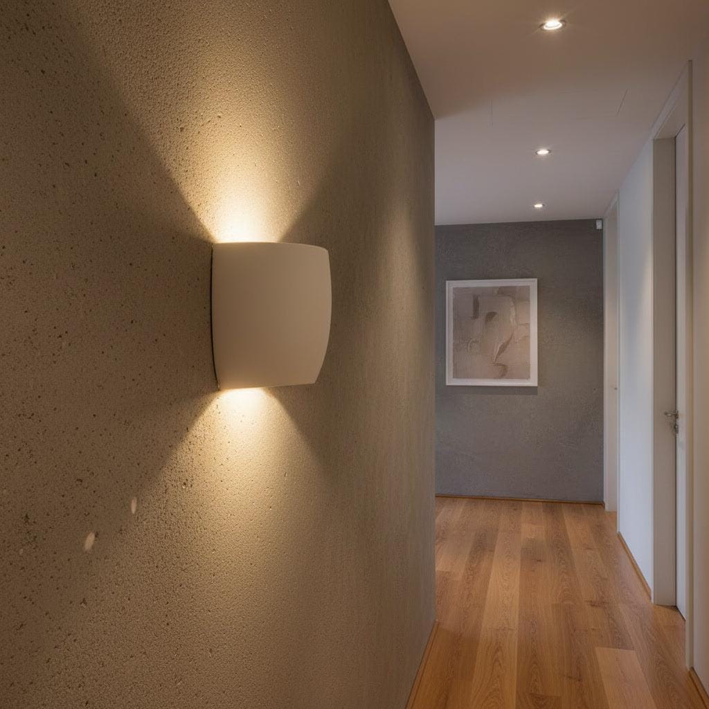 Interior Wall Light / Sconce Lucca White Plaster Up/Down Wall Light