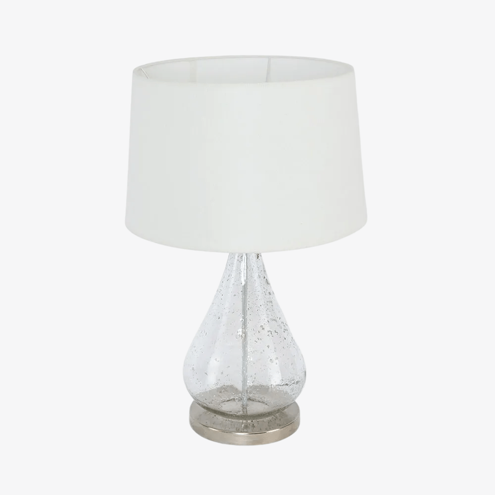 Table Lamps Lustre Teardrop Stone Effect Glass Teardrop Table Lamp