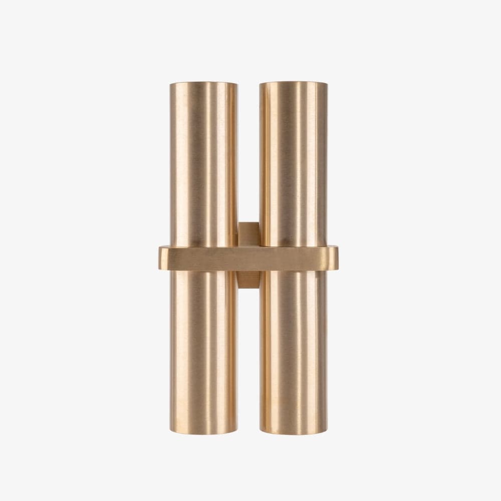Exterior Wall Light Luz Solid Brass TRI Colour Double Up & Down Wall Pillar Lights