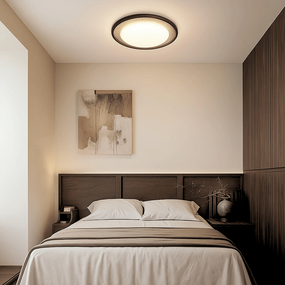 Oysters & Battens Lyra Natural Stone & Wood Oyster Light