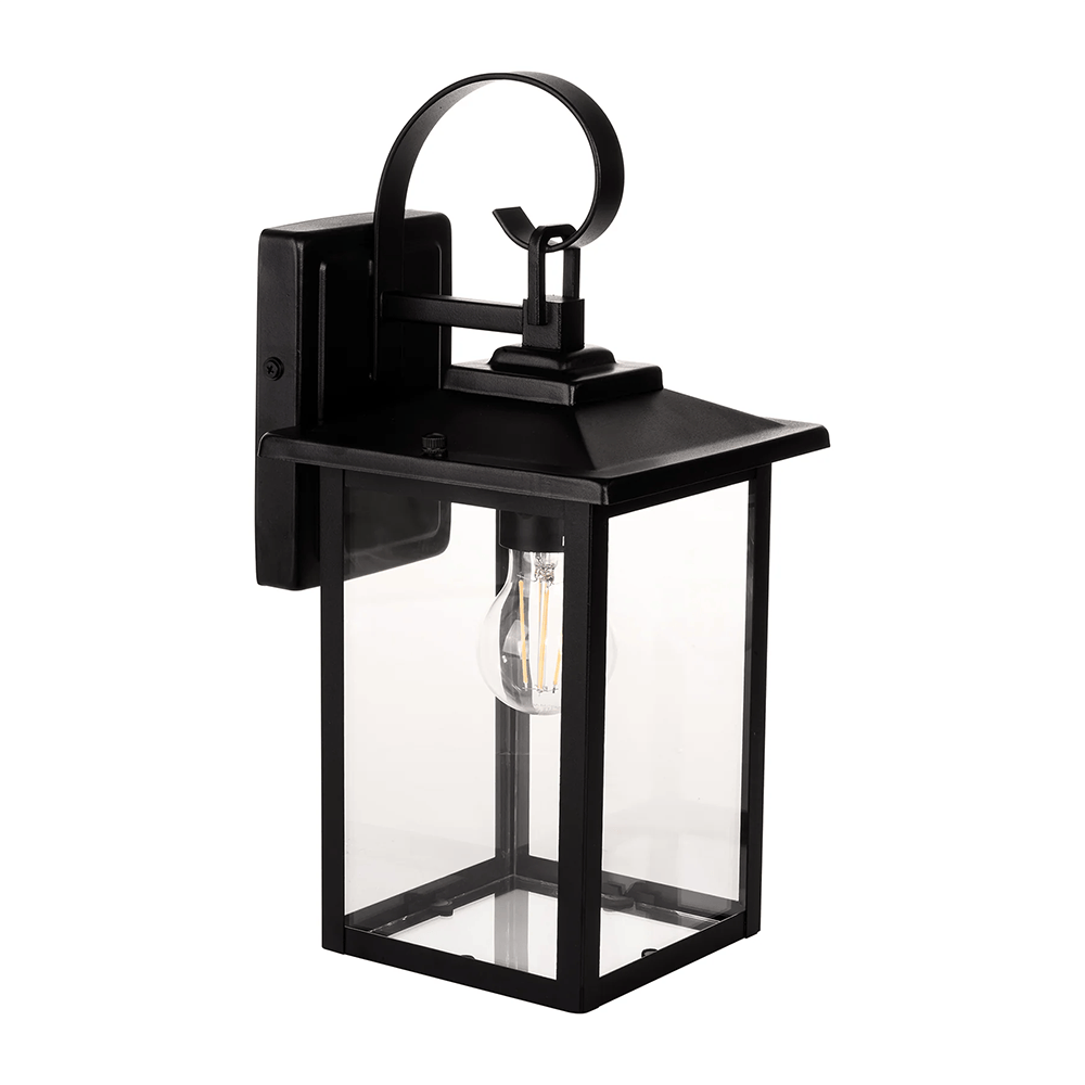 Exterior Wall Light Madix Galvanised Iron Black Wall Light