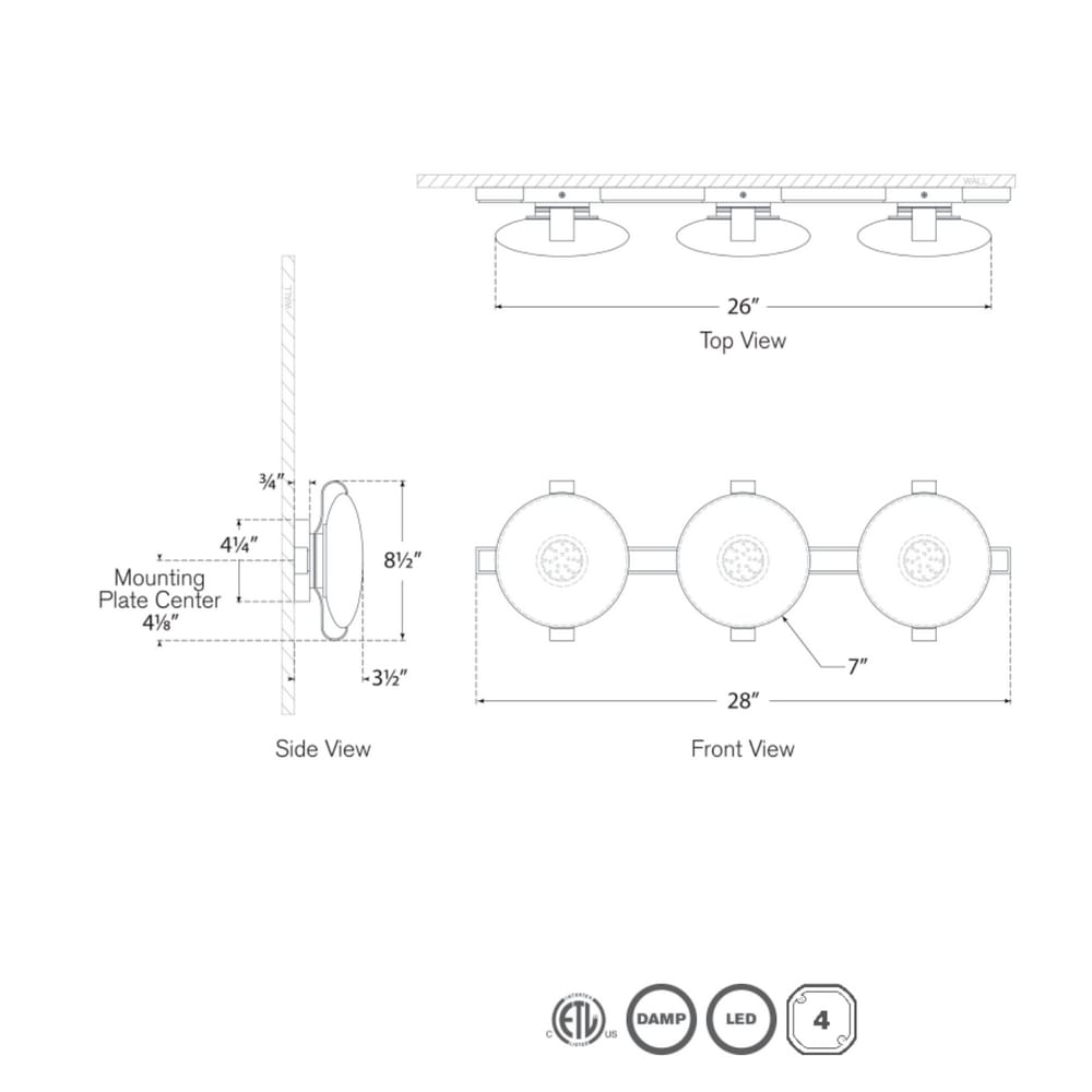 Vanity Marisol 28" Bath Bar