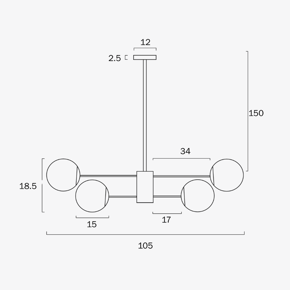 Interior Pendant Marsten 12-Light Pendant