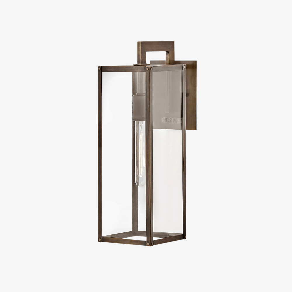 Exterior Wall Light / Wall Mount Lantern / Max Medium Outdoor Wall Lantern in Burnished Bronze
