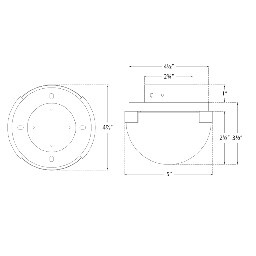 Interior Flush & Semi Flush Melange 5" Solitaire Flush Mount