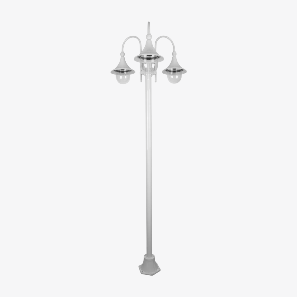 Post Lights Monaco Triple Head Tall Plain Post