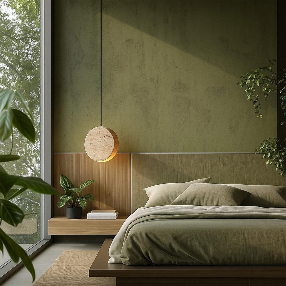 Interior Pendant Nacre Travertine Pendant Light