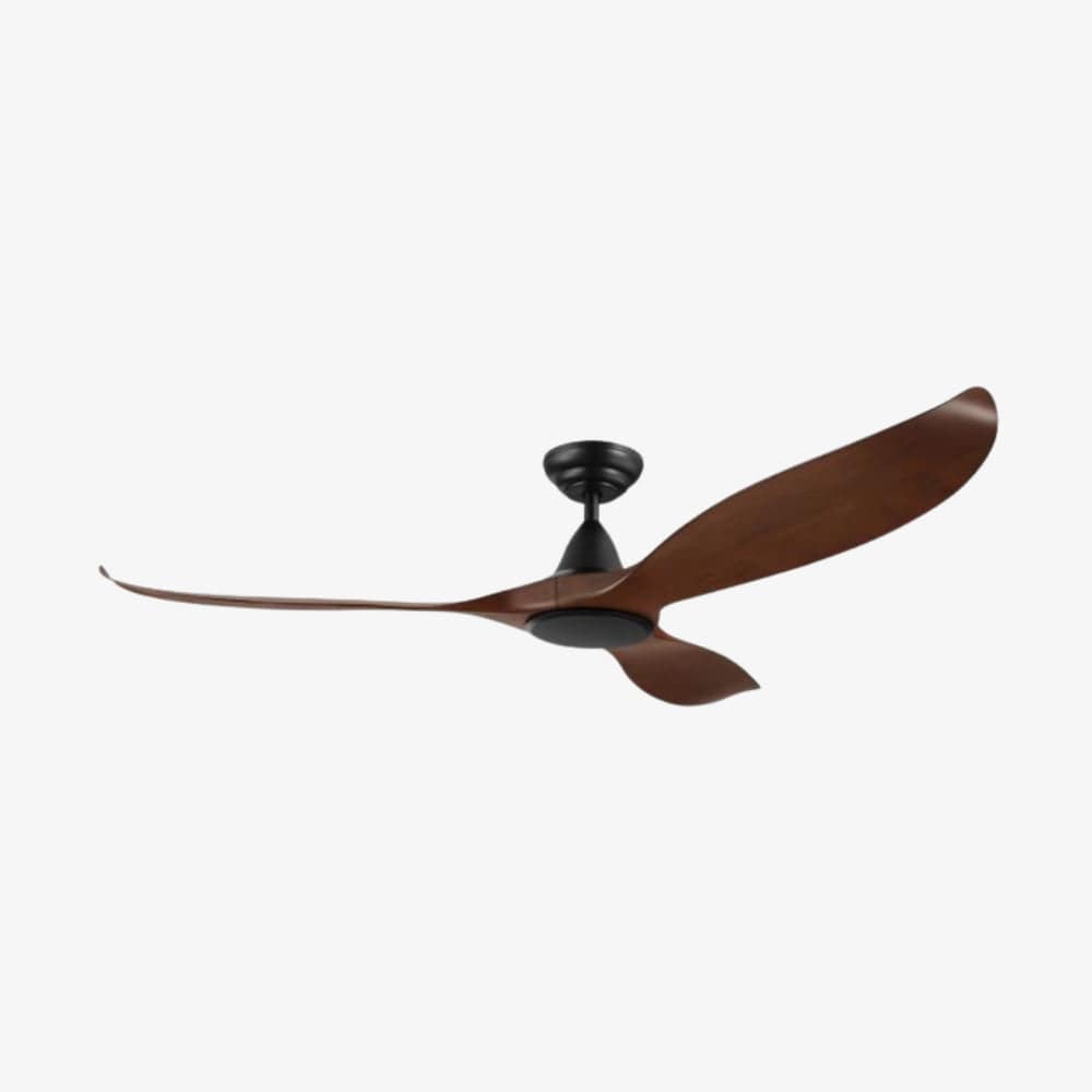 Without Light Noosa Ceiling Fan Black with Aged Elm Blades