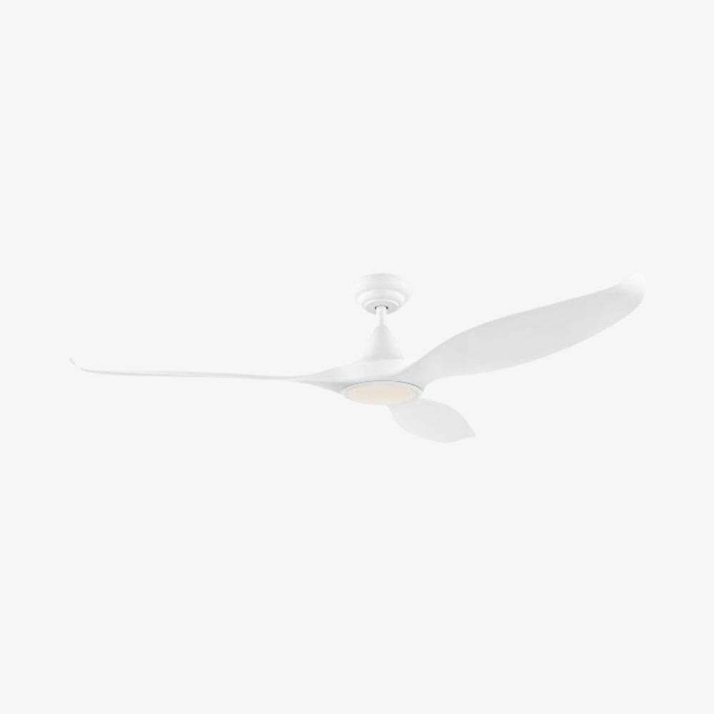 With Light Noosa Ceiling Fan Matte White with Light