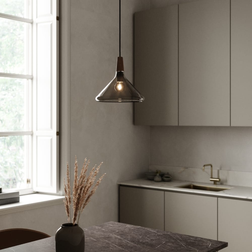 Interior Pendant Nori 27cm Pendant Smoke (Excess Stock)