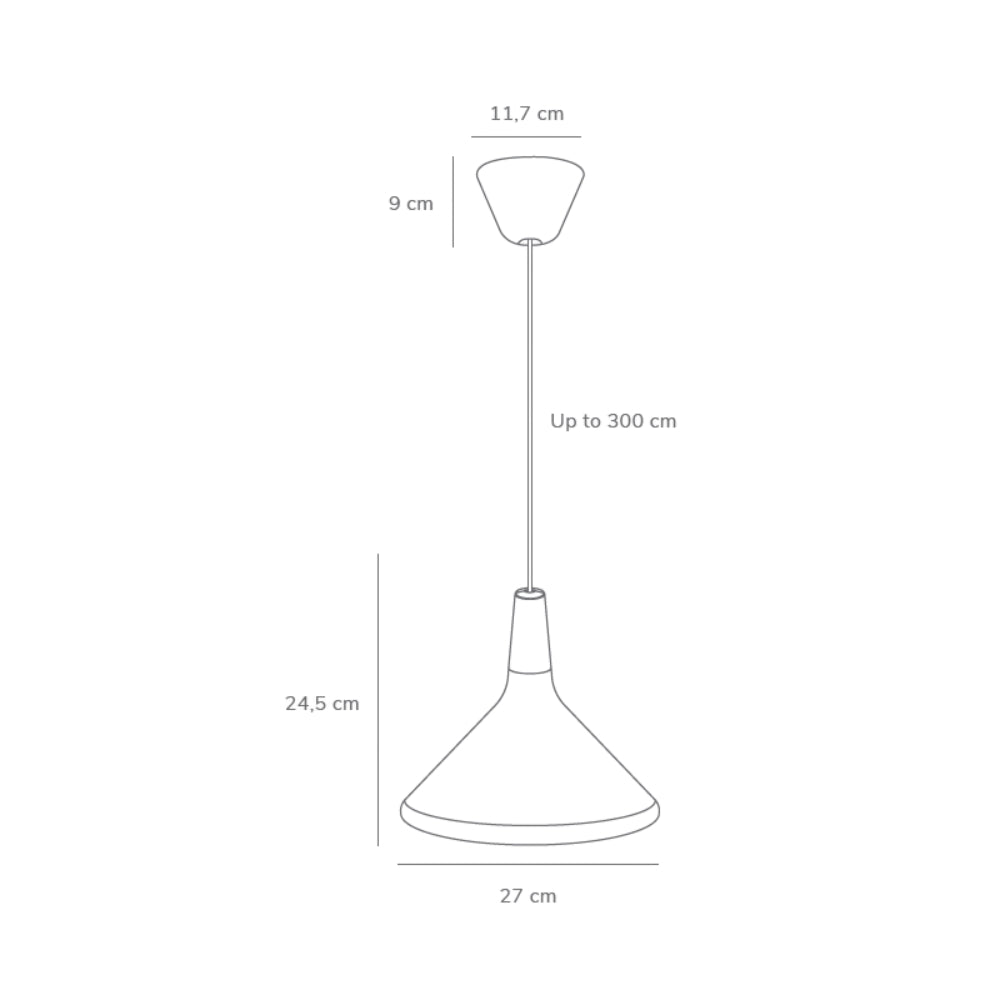 Interior Pendant Nori 27cm Pendant White (Excess Stock)
