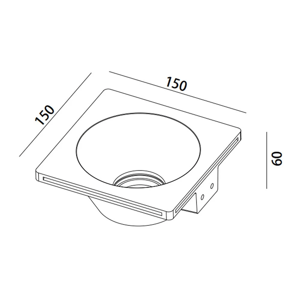 Recessed Nura Complete Trimless Plaster Downlight