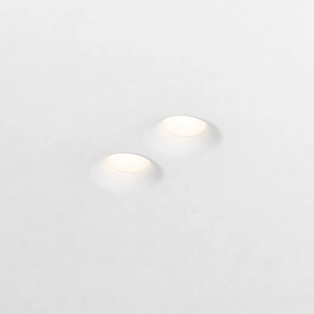 Recessed Nura Soop 3D Complete Trimless Plaster Double Downlight