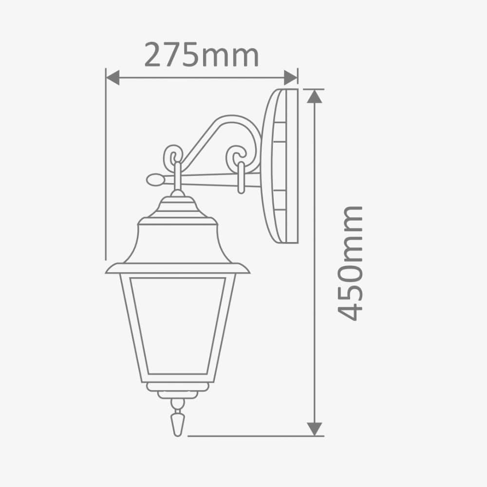 Exterior Wall Light Paris Downward Wall Light