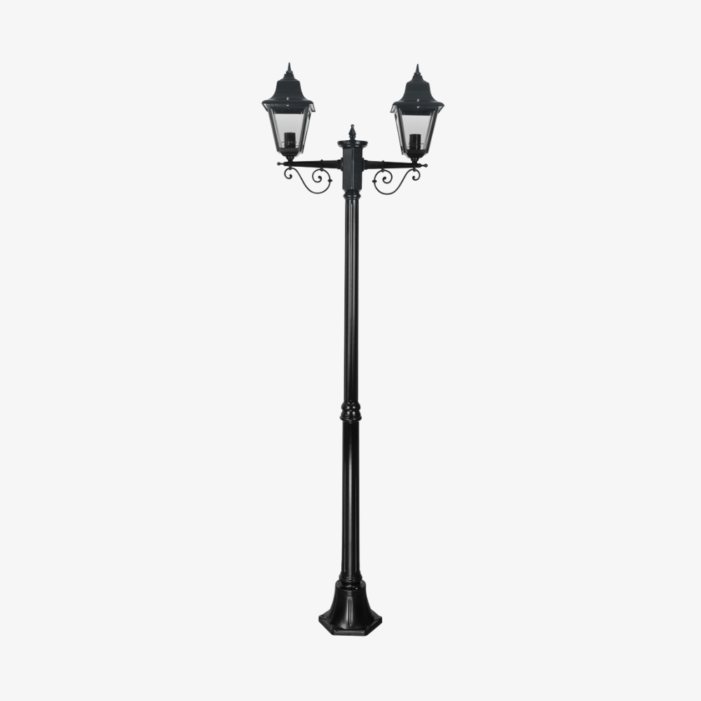 Post Lights Paris Twin Head Medium Post Light