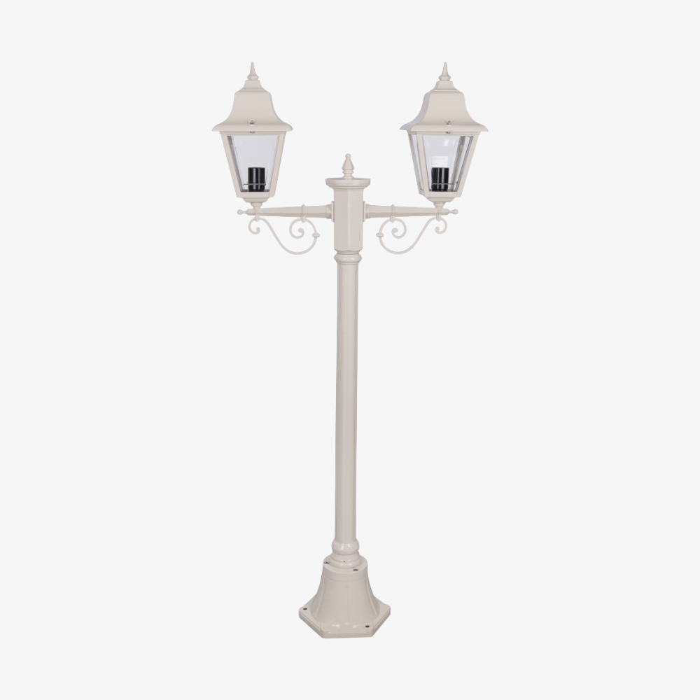 Post Lights Paris Twin Head Short Post Light