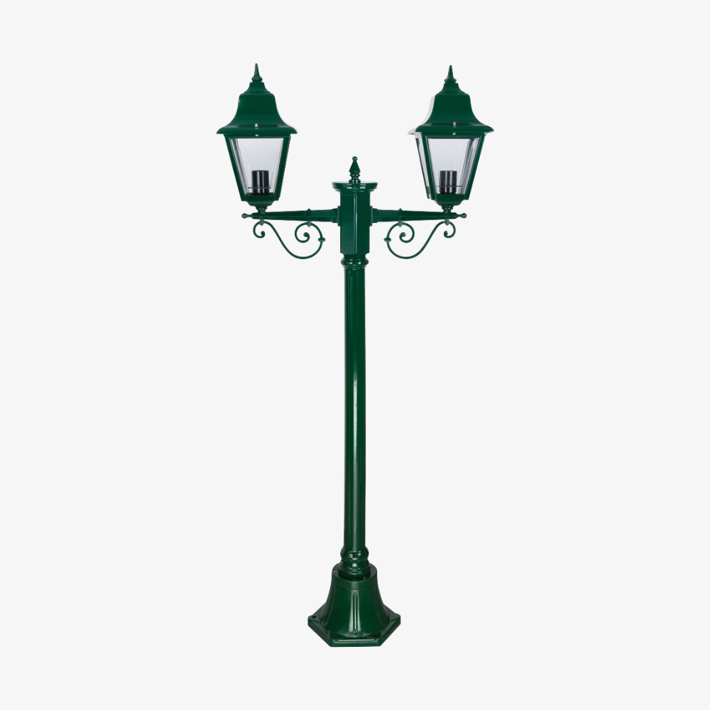 Post Lights Paris Twin Head Short Post Light