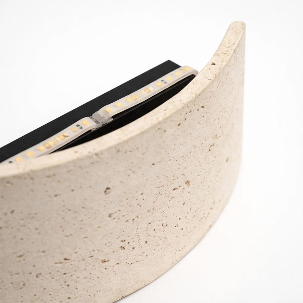 Interior Wall Light / Sconce Pulse Natural Travertine Up/Down Wall Light