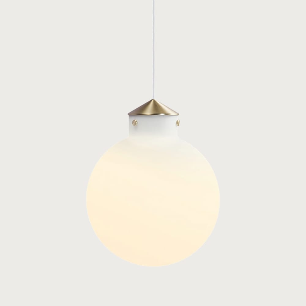 Interior Pendant Raito 30 Round Pendant Round Brass Metal/Opal Glass E27 (Excess Stock)
