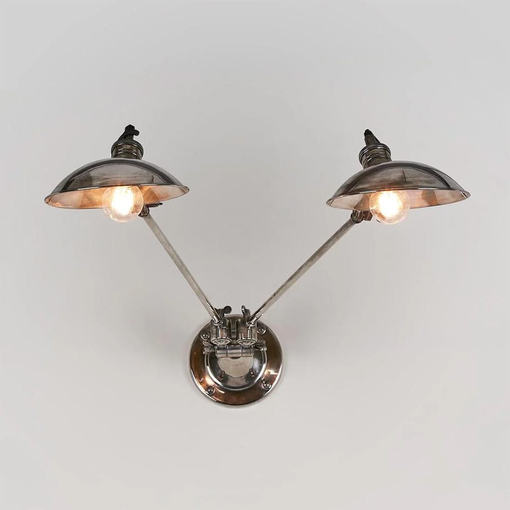 Interior Wall Light / Sconce Remington Wall Light with Metal Shade Silver (Excess Stock)