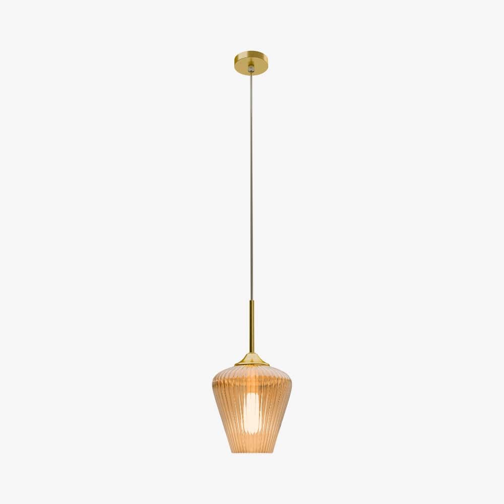 Interior Pendant Ribbon Fluted Glass Pendant Light
