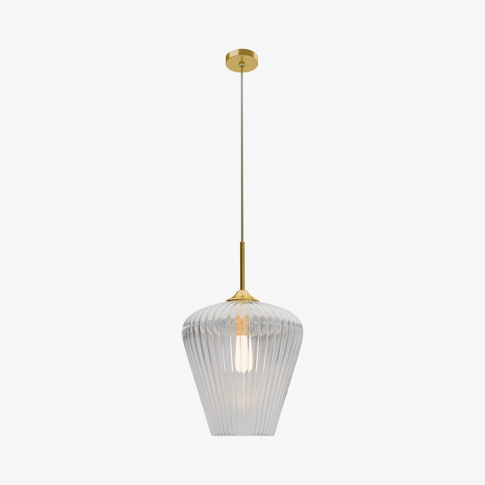 Interior Pendant Ribbon Fluted Glass Pendant Light