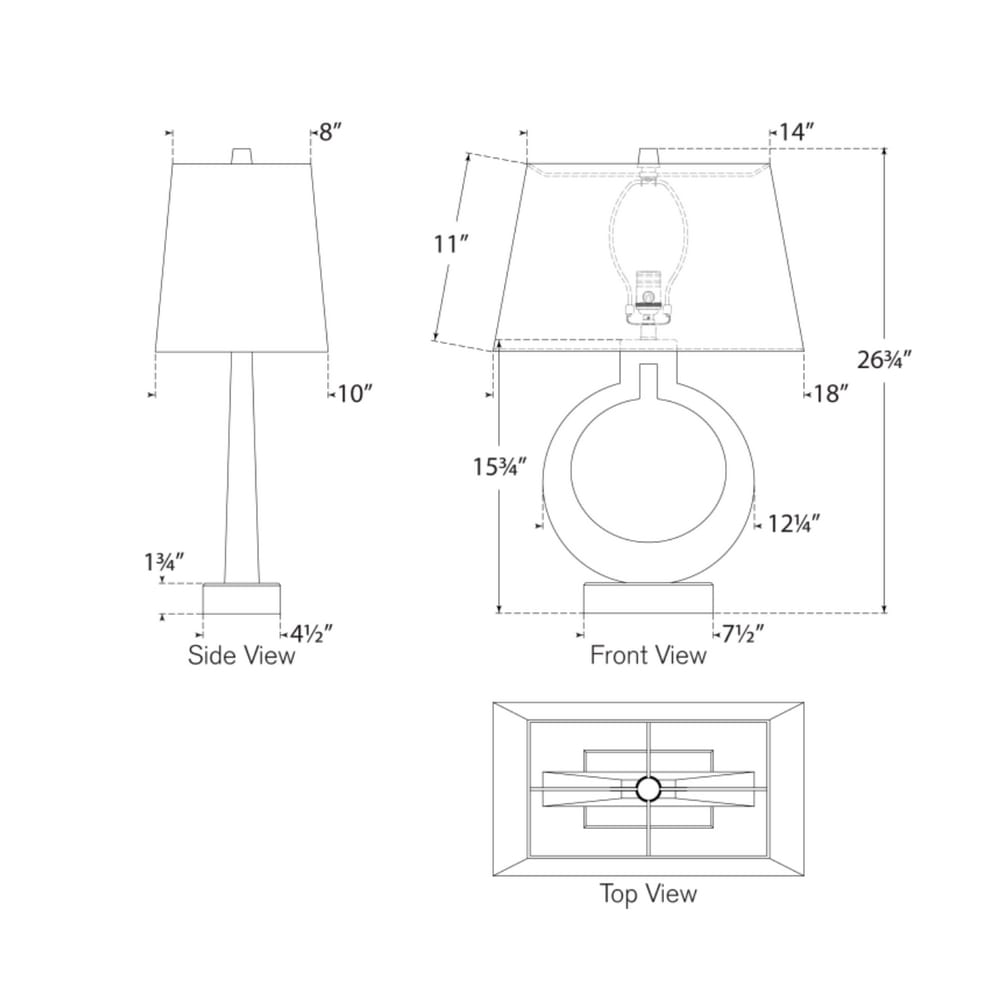 Table Lamps Ring Form Large Table Lamp