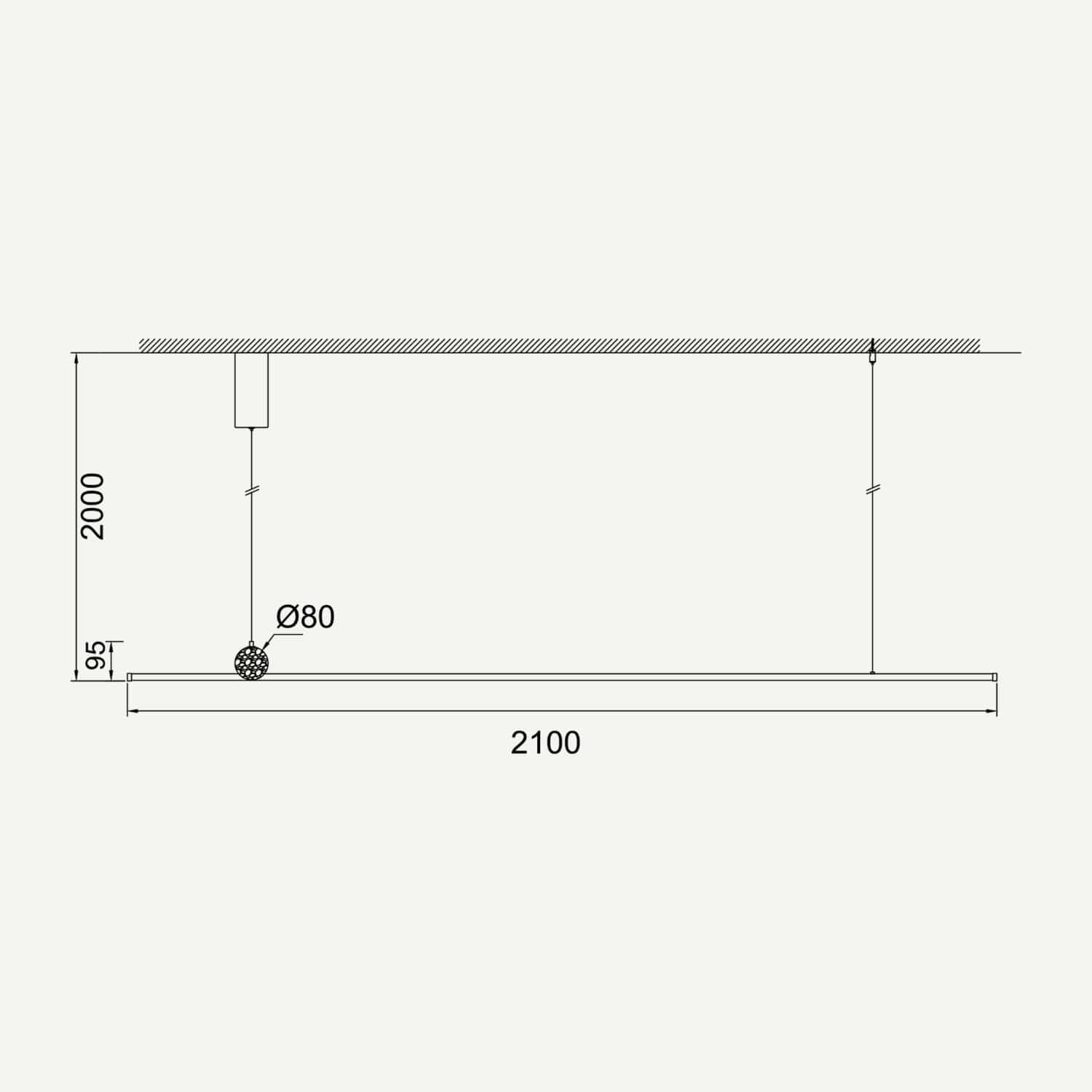 Linear Pendant Rivo Travertine Linear Pendant Light