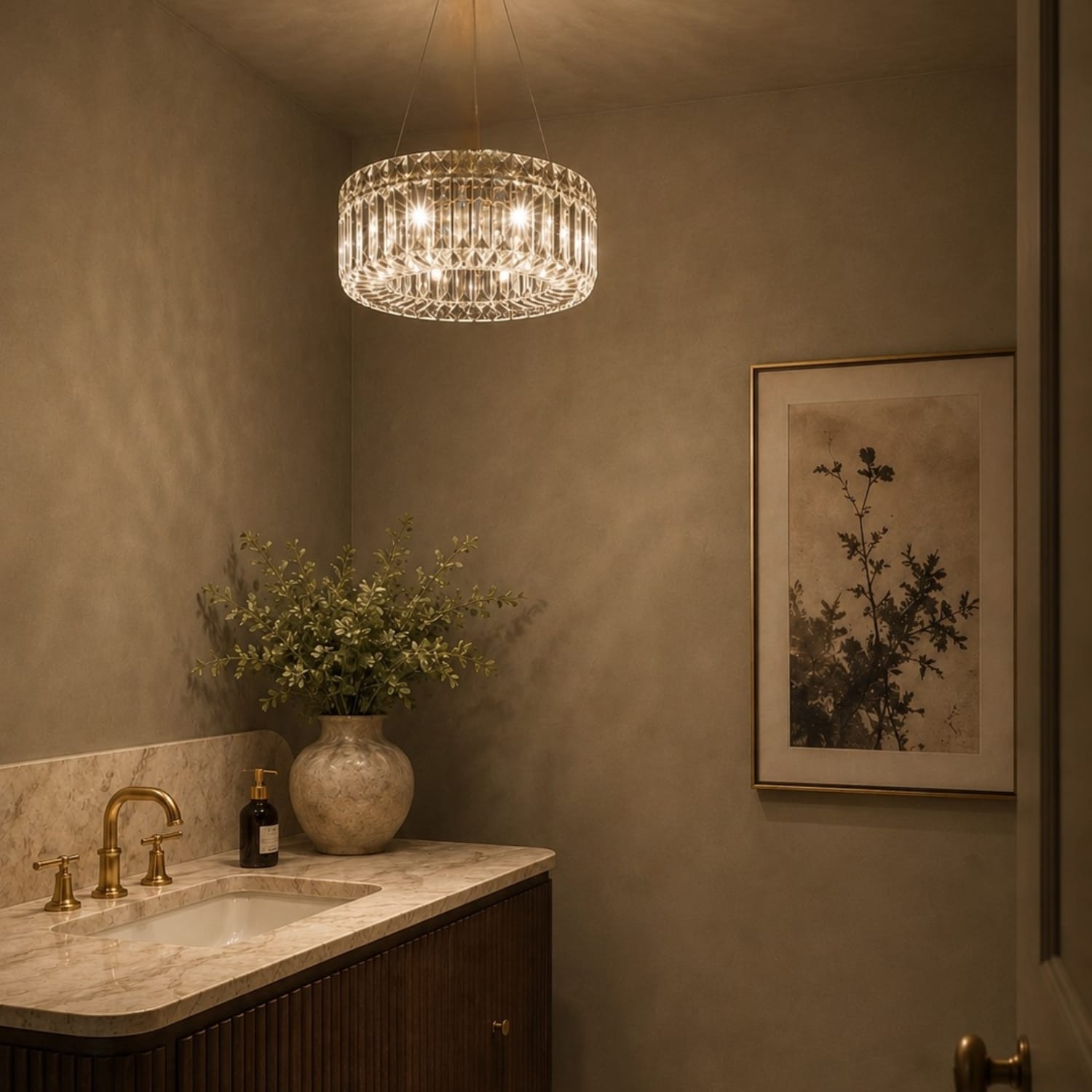Chandelier Rondelle Round Pendant