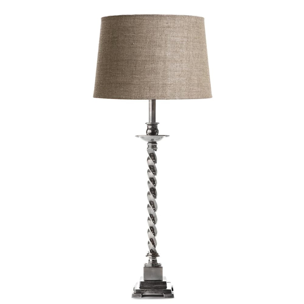 Table Lamps Roxbury Table Lamp Base Antique Silver- Base Only (Excess Stock)
