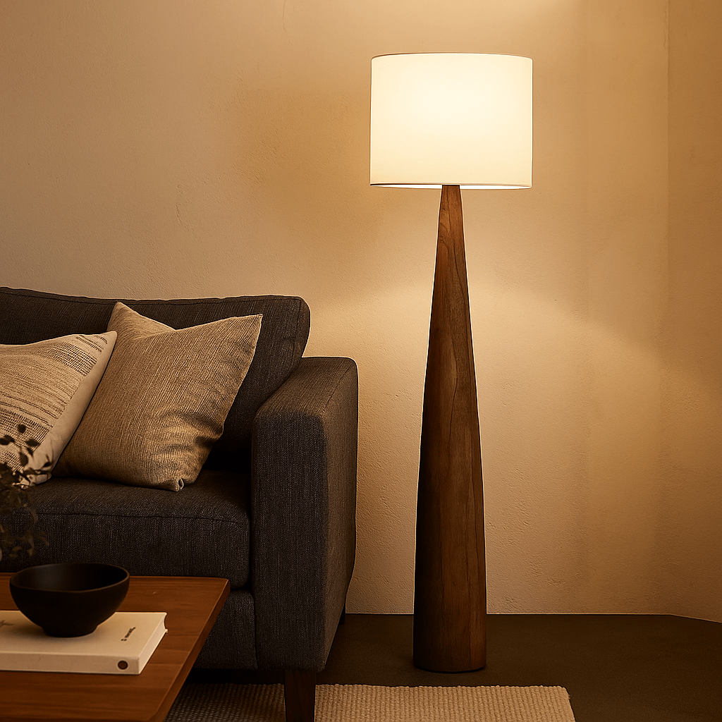 Floor Lamps Samson Wood Floor Lamp Base Saddle