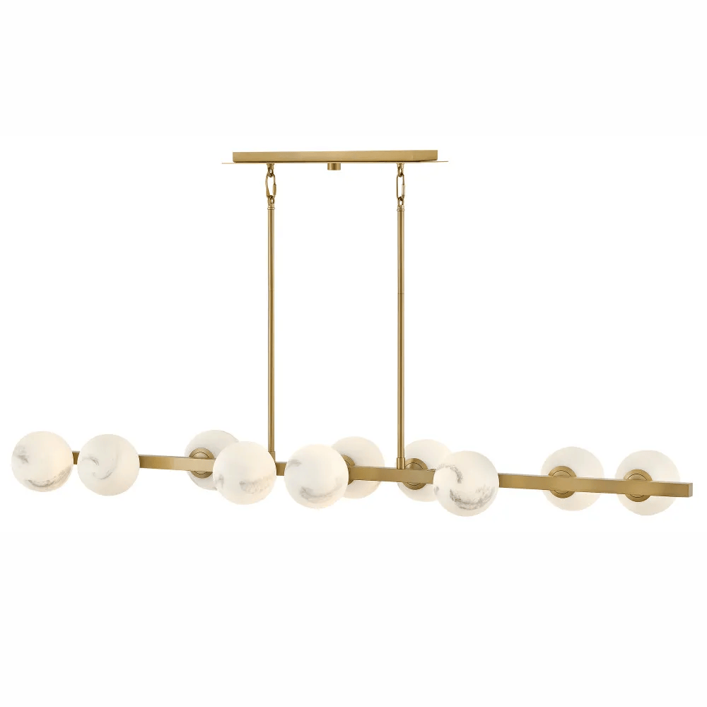 Linear Pendant Selene Ten Light Linear Chandelier